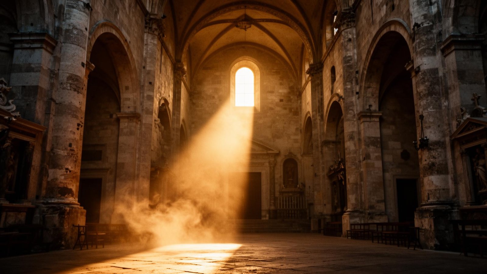 Luce in una chiesa antica